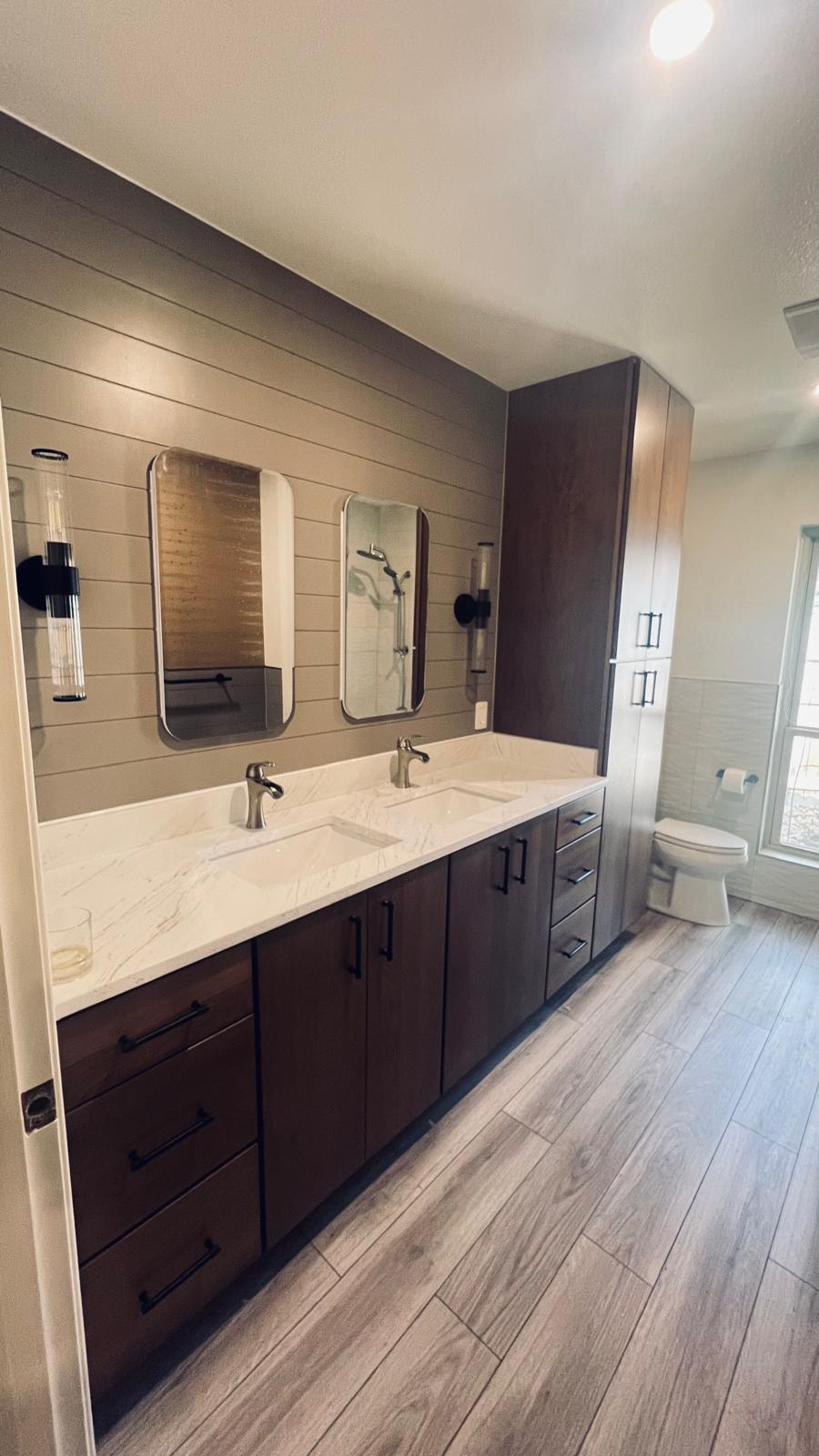 Double vanity bathroom remodel San Antonio